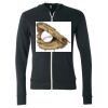 Unisex Triblend Lightweight Full-Zip Hooded Long Sleeve Tee Thumbnail