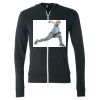 Unisex Triblend Lightweight Full-Zip Hooded Long Sleeve Tee Thumbnail