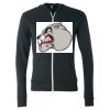 Unisex Triblend Lightweight Full-Zip Hooded Long Sleeve Tee Thumbnail
