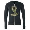 Unisex Triblend Lightweight Full-Zip Hooded Long Sleeve Tee Thumbnail