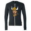Unisex Triblend Lightweight Full-Zip Hooded Long Sleeve Tee Thumbnail