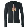 Unisex Triblend Lightweight Full-Zip Hooded Long Sleeve Tee Thumbnail