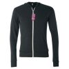Unisex Triblend Lightweight Full-Zip Hooded Long Sleeve Tee Thumbnail