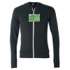 Unisex Triblend Lightweight Full-Zip Hooded Long Sleeve Tee Thumbnail
