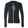Unisex Triblend Lightweight Full-Zip Hooded Long Sleeve Tee Thumbnail