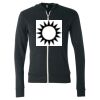 Unisex Triblend Lightweight Full-Zip Hooded Long Sleeve Tee Thumbnail