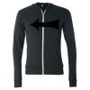 Unisex Triblend Lightweight Full-Zip Hooded Long Sleeve Tee Thumbnail