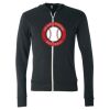 Unisex Triblend Lightweight Full-Zip Hooded Long Sleeve Tee Thumbnail