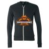 Unisex Triblend Lightweight Full-Zip Hooded Long Sleeve Tee Thumbnail