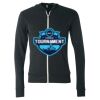 Unisex Triblend Lightweight Full-Zip Hooded Long Sleeve Tee Thumbnail