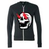 Unisex Triblend Lightweight Full-Zip Hooded Long Sleeve Tee Thumbnail