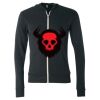 Unisex Triblend Lightweight Full-Zip Hooded Long Sleeve Tee Thumbnail