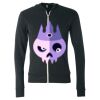 Unisex Triblend Lightweight Full-Zip Hooded Long Sleeve Tee Thumbnail