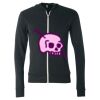 Unisex Triblend Lightweight Full-Zip Hooded Long Sleeve Tee Thumbnail