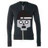 Unisex Triblend Lightweight Full-Zip Hooded Long Sleeve Tee Thumbnail