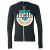 Unisex Triblend Lightweight Full-Zip Hooded Long Sleeve Tee Thumbnail