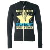 Unisex Triblend Lightweight Full-Zip Hooded Long Sleeve Tee Thumbnail