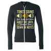 Unisex Triblend Lightweight Full-Zip Hooded Long Sleeve Tee Thumbnail