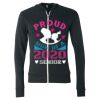 Unisex Triblend Lightweight Full-Zip Hooded Long Sleeve Tee Thumbnail