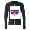 Unisex Triblend Lightweight Full-Zip Hooded Long Sleeve Tee Thumbnail
