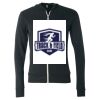 Unisex Triblend Lightweight Full-Zip Hooded Long Sleeve Tee Thumbnail