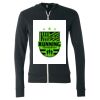 Unisex Triblend Lightweight Full-Zip Hooded Long Sleeve Tee Thumbnail