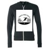 Unisex Triblend Lightweight Full-Zip Hooded Long Sleeve Tee Thumbnail