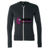 Unisex Triblend Lightweight Full-Zip Hooded Long Sleeve Tee Thumbnail