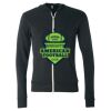 Unisex Triblend Lightweight Full-Zip Hooded Long Sleeve Tee Thumbnail