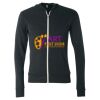 Unisex Triblend Lightweight Full-Zip Hooded Long Sleeve Tee Thumbnail