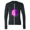 Unisex Triblend Lightweight Full-Zip Hooded Long Sleeve Tee Thumbnail