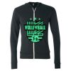 Unisex Triblend Lightweight Full-Zip Hooded Long Sleeve Tee Thumbnail