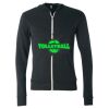 Unisex Triblend Lightweight Full-Zip Hooded Long Sleeve Tee Thumbnail
