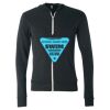 Unisex Triblend Lightweight Full-Zip Hooded Long Sleeve Tee Thumbnail