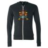 Unisex Triblend Lightweight Full-Zip Hooded Long Sleeve Tee Thumbnail