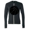 Unisex Triblend Lightweight Full-Zip Hooded Long Sleeve Tee Thumbnail