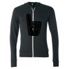 Unisex Triblend Lightweight Full-Zip Hooded Long Sleeve Tee Thumbnail
