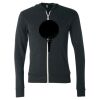 Unisex Triblend Lightweight Full-Zip Hooded Long Sleeve Tee Thumbnail