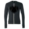 Unisex Triblend Lightweight Full-Zip Hooded Long Sleeve Tee Thumbnail