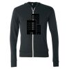 Unisex Triblend Lightweight Full-Zip Hooded Long Sleeve Tee Thumbnail