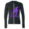 Unisex Triblend Lightweight Full-Zip Hooded Long Sleeve Tee Thumbnail