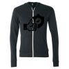 Unisex Triblend Lightweight Full-Zip Hooded Long Sleeve Tee Thumbnail
