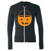 Unisex Triblend Lightweight Full-Zip Hooded Long Sleeve Tee Thumbnail