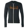 Unisex Triblend Lightweight Full-Zip Hooded Long Sleeve Tee Thumbnail