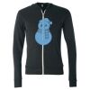 Unisex Triblend Lightweight Full-Zip Hooded Long Sleeve Tee Thumbnail