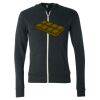 Unisex Triblend Lightweight Full-Zip Hooded Long Sleeve Tee Thumbnail
