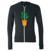 Unisex Triblend Lightweight Full-Zip Hooded Long Sleeve Tee Thumbnail