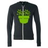 Unisex Triblend Lightweight Full-Zip Hooded Long Sleeve Tee Thumbnail