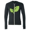 Unisex Triblend Lightweight Full-Zip Hooded Long Sleeve Tee Thumbnail