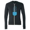 Unisex Triblend Lightweight Full-Zip Hooded Long Sleeve Tee Thumbnail